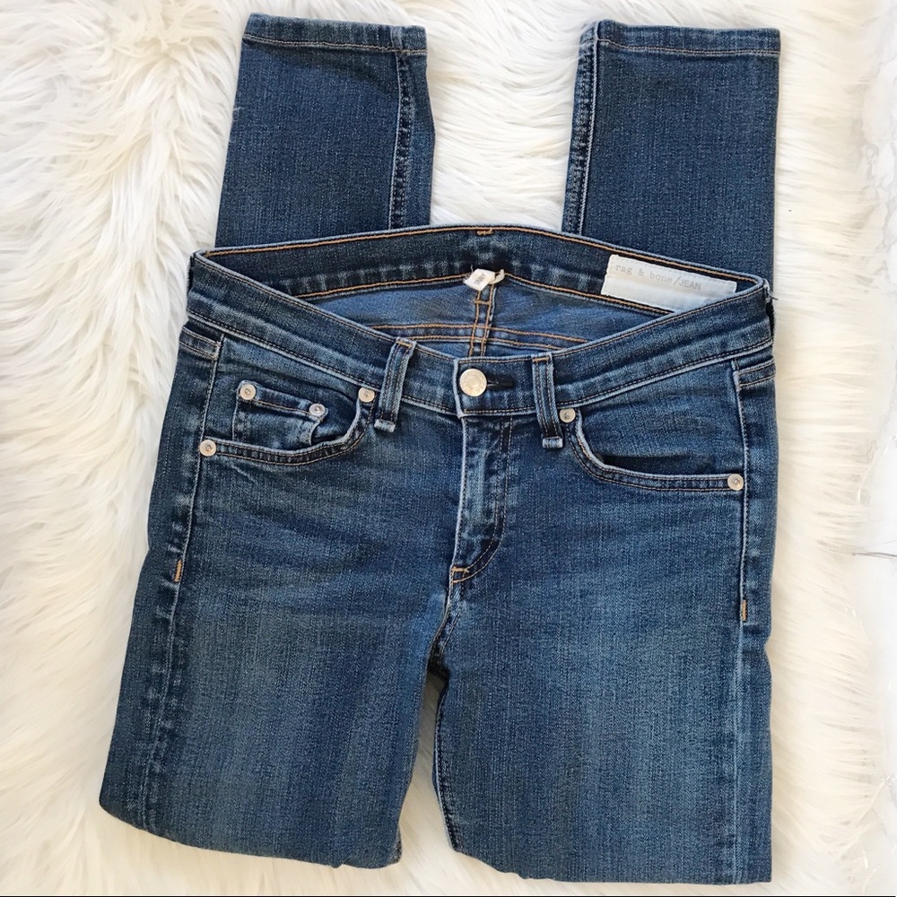 Rag & Bone Crop Skinny Jeans in Woodford
